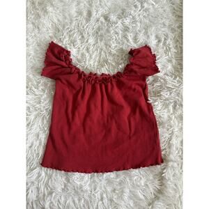 J Galt One Size Red Short Sleeved Top. Cute, Comfortable, Great Shape